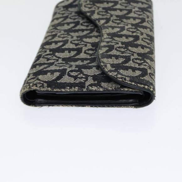 Christian Dior Trotter Canvas Wallet Black Auth hk1508 - Picture 3 of 16